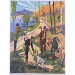affiche scolaire rossignol vintage