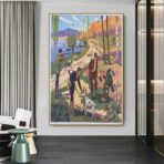 affiche scolaire rossignol vintage