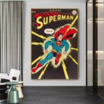 affiche super héros vintage