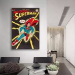 affiche super héros vintage
