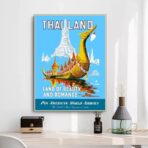 Affiche Vintage <br> Thaïlande Lac – Image 12