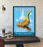 Affiche Vintage <br> Thaïlande Lac – Image 9