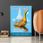 Affiche Vintage <br> Thaïlande Lac – Image 10