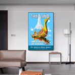 Affiche Vintage <br> Thaïlande Lac – Image 7