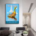 Affiche Vintage <br> Thaïlande Lac – Image 8