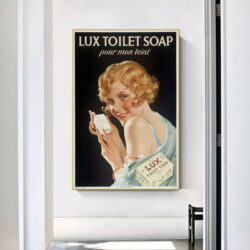 affiche toilette vintage