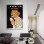 affiche toilette vintage