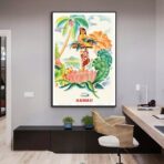 affiche tropicale vintage
