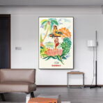affiche tropicale vintage