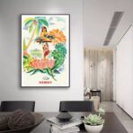 affiche tropicale vintage
