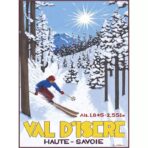affiche val d'isère vintage