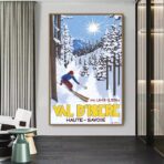 affiche val d'isère vintage