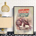 Affiche Vintage <br> Vespa Rome – Image 12