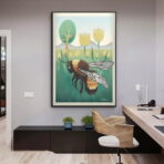 affiche abeille vintage