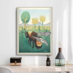 affiche abeille vintage