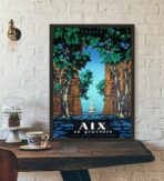 affiche vintage aix en provence