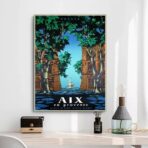 affiche vintage aix en provence