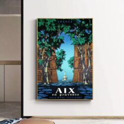 affiche vintage aix en provence
