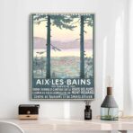 affiche vintage aix les bains