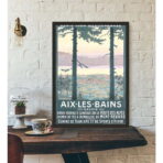 affiche vintage aix les bains