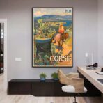 affiche vintage ajaccio