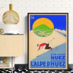 affiche vintage alpe d'huez