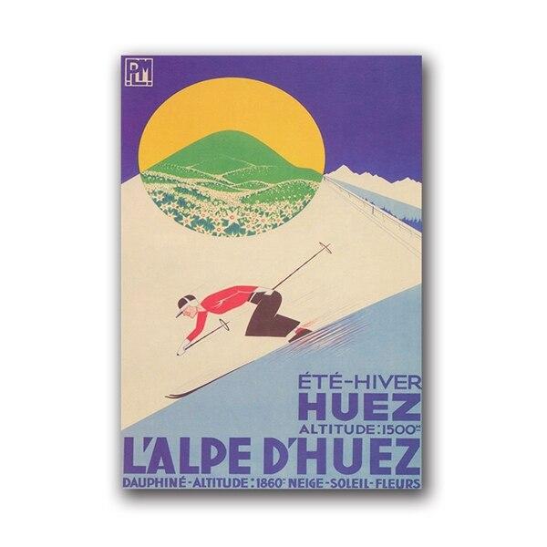 affiche-vintage-alpe-dhuez affiche vintage alpe d'huez