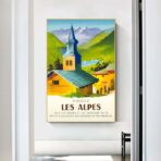 affiche vintage alpes