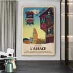 affiche vintage alsace