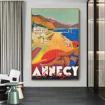 affiche vintage annecy