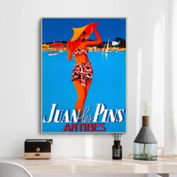 affiche vintage antibes juan les pins