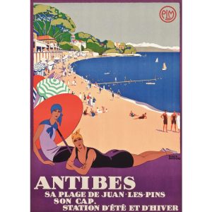 affiche vintage antibes