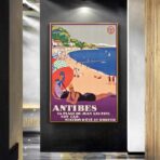 affiche vintage antibes