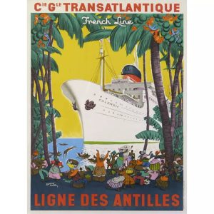 affiche vintage antilles