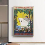 affiche vintage antilles