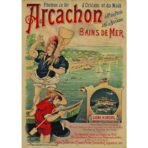 affiche vintage arcachon
