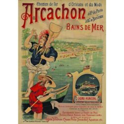 affiche vintage arcachon