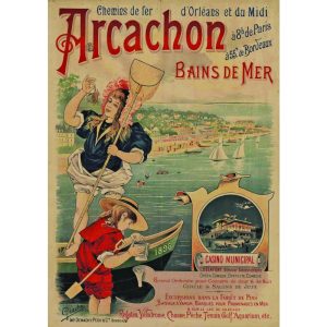 affiche vintage arcachon