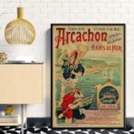 affiche vintage arcachon