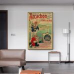 affiche vintage arcachon
