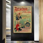 affiche vintage arcachon