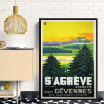 affiche vintage ardeche