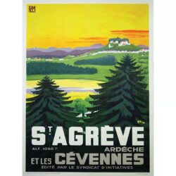 affiche vintage ardeche