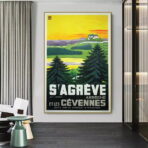 affiche vintage ardeche