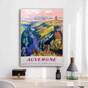 affiche vintage auvergne