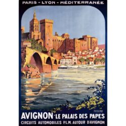affiche vintage avignon