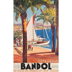 affiche vintage bandol