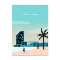 affiche vintage barcelone