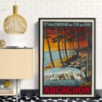 affiche vintage bassin d'arcachon