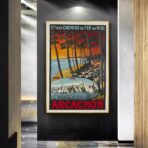 affiche vintage bassin d'arcachon